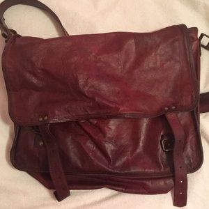 SOLD Vintage leather messenger bag